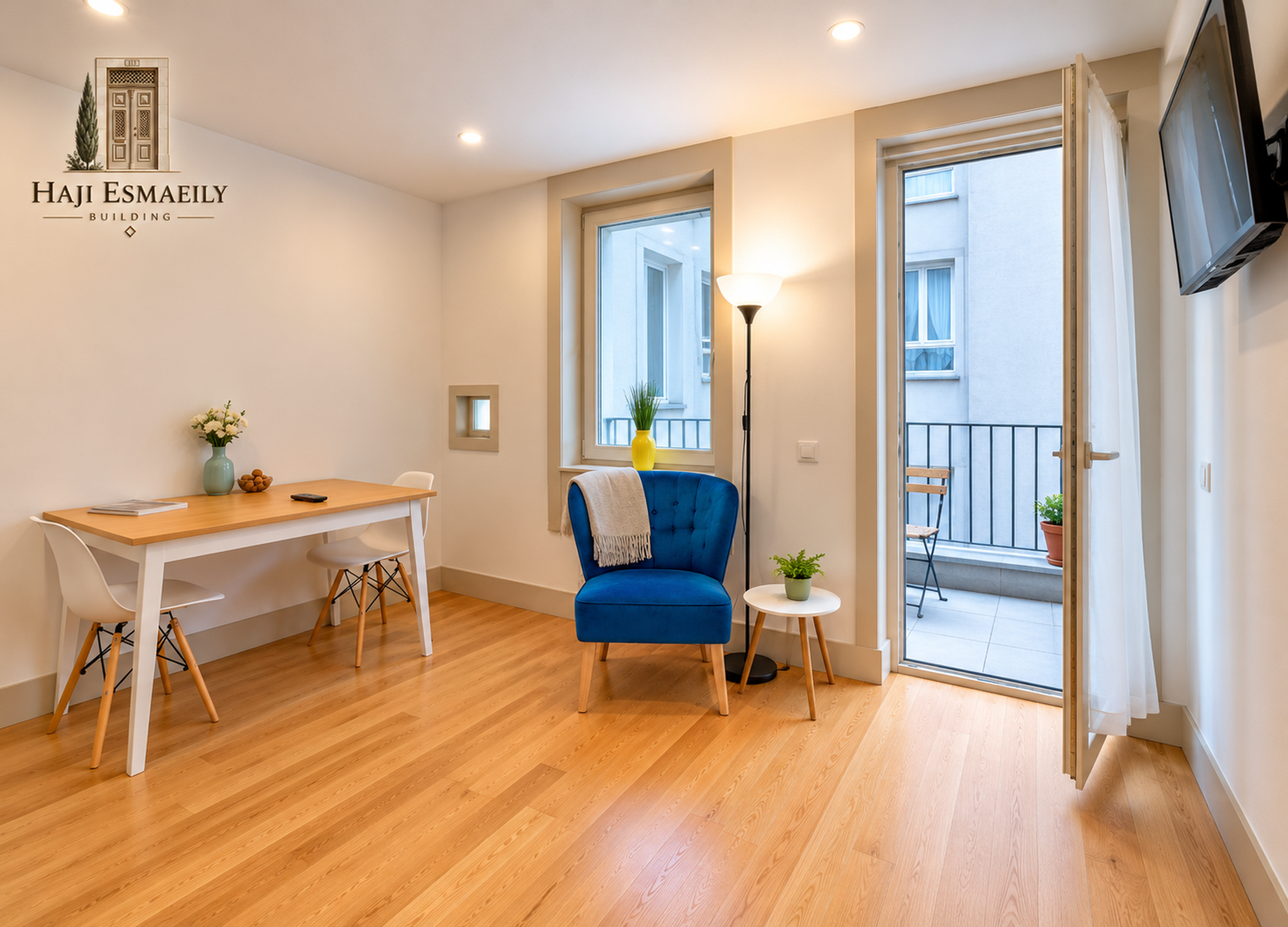 Bright living and dining area