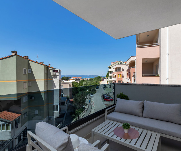 Balcony seating with sea view