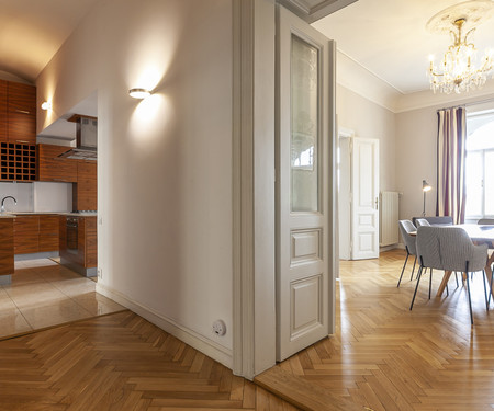 Spacious apartment with Prague castle view