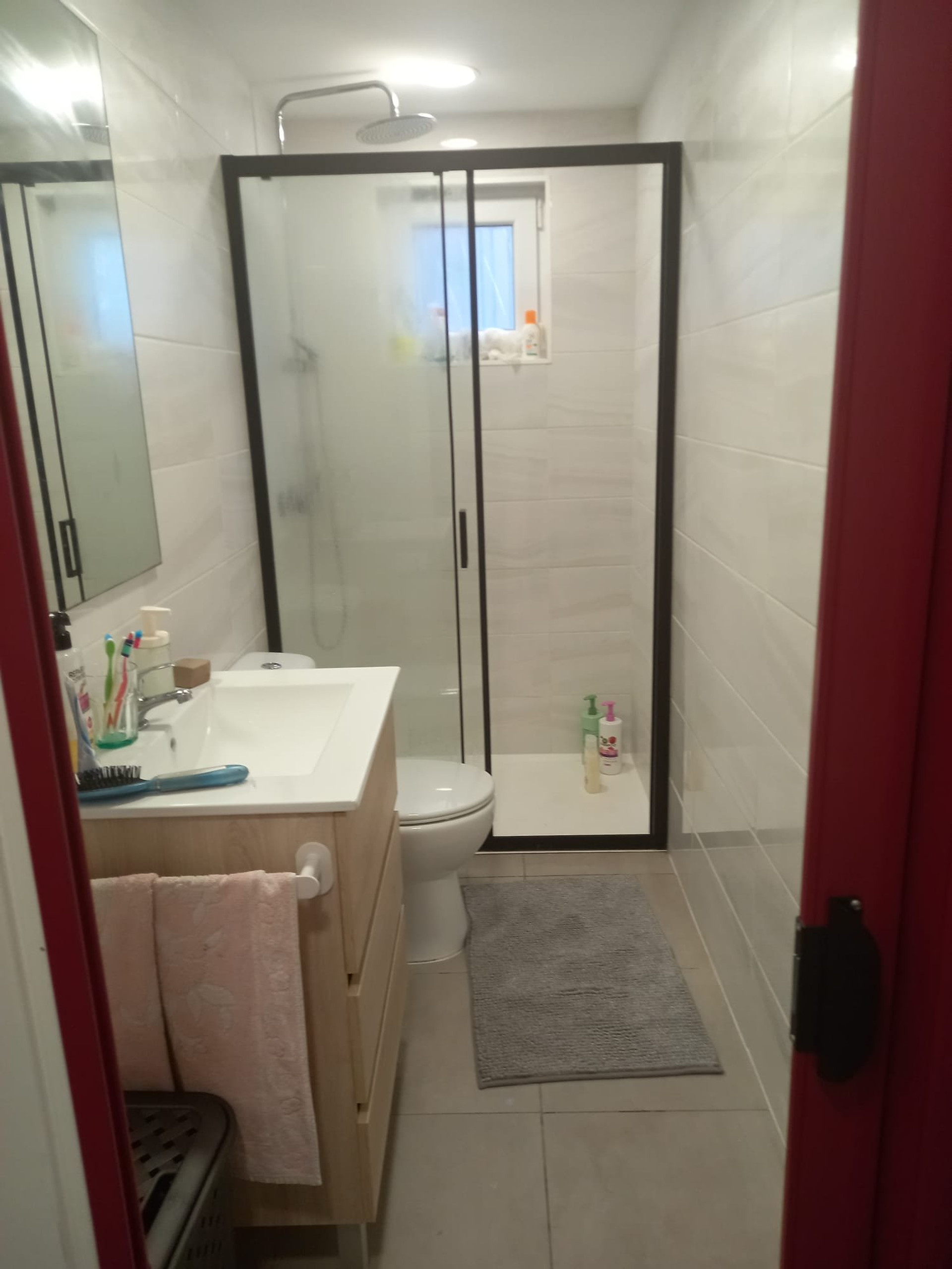 Bathroom with glass shower