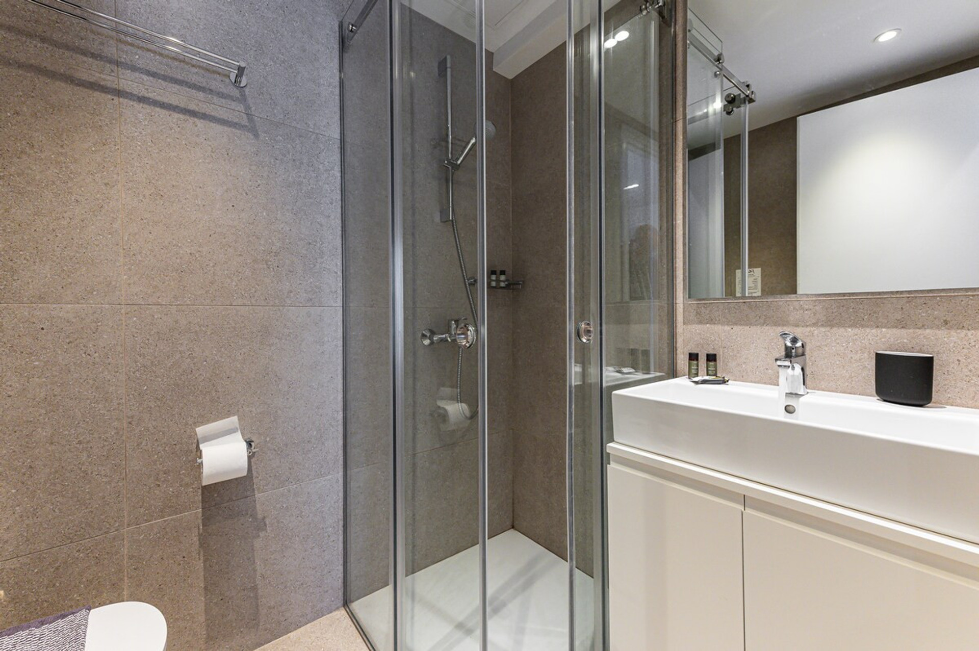 Beautiful bathroom with shower 
