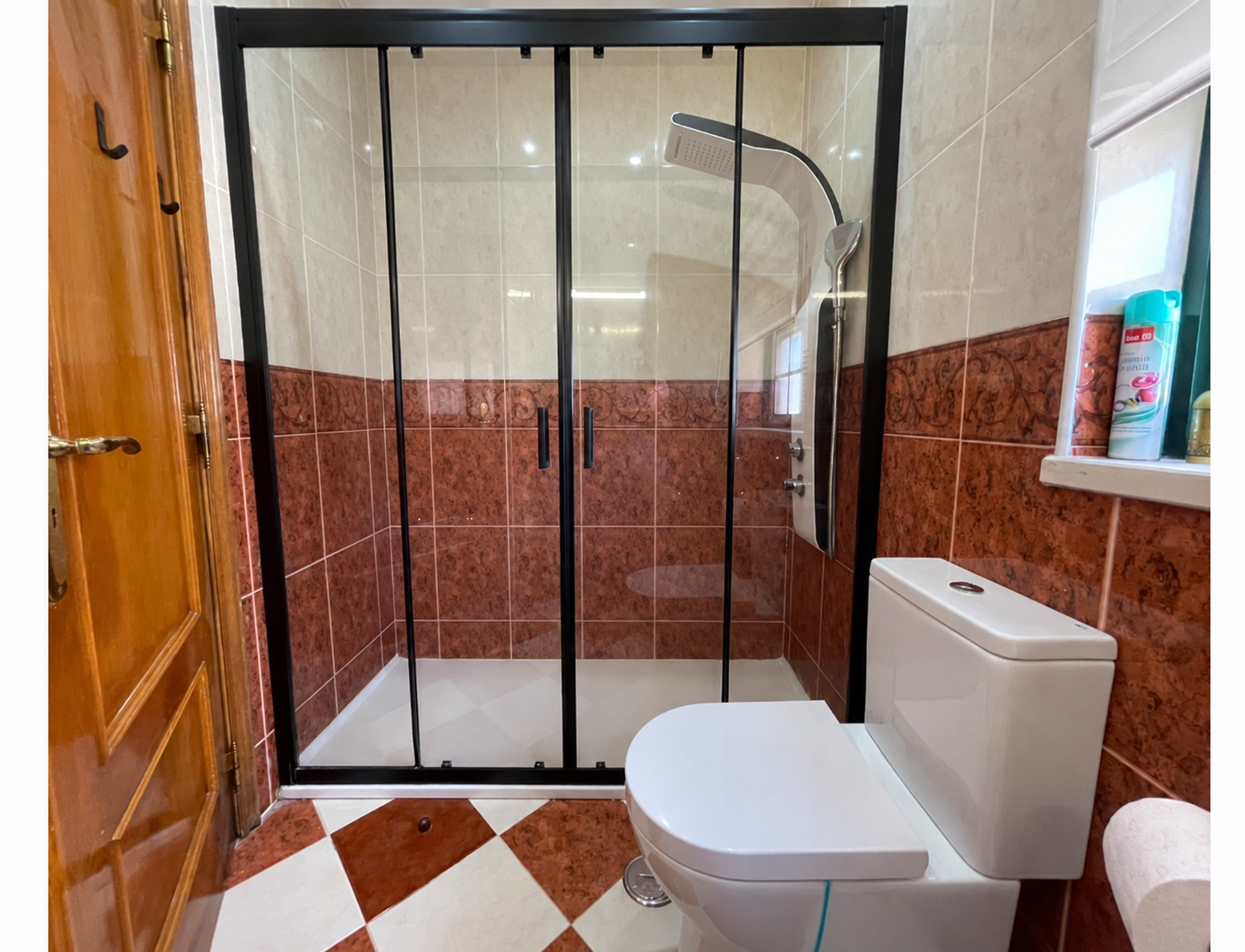 Bathroom with glass shower