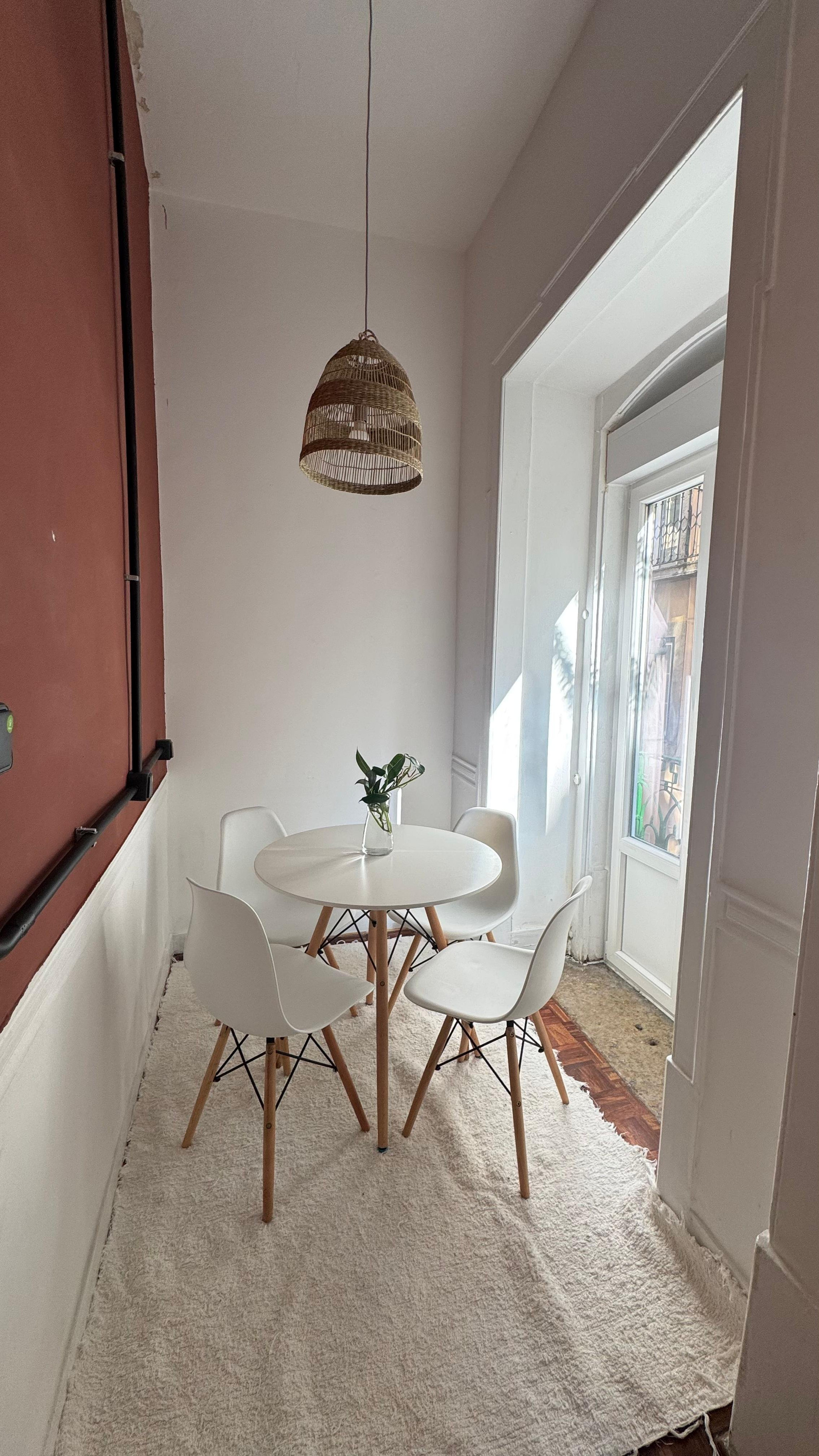 Dining table with four chairs