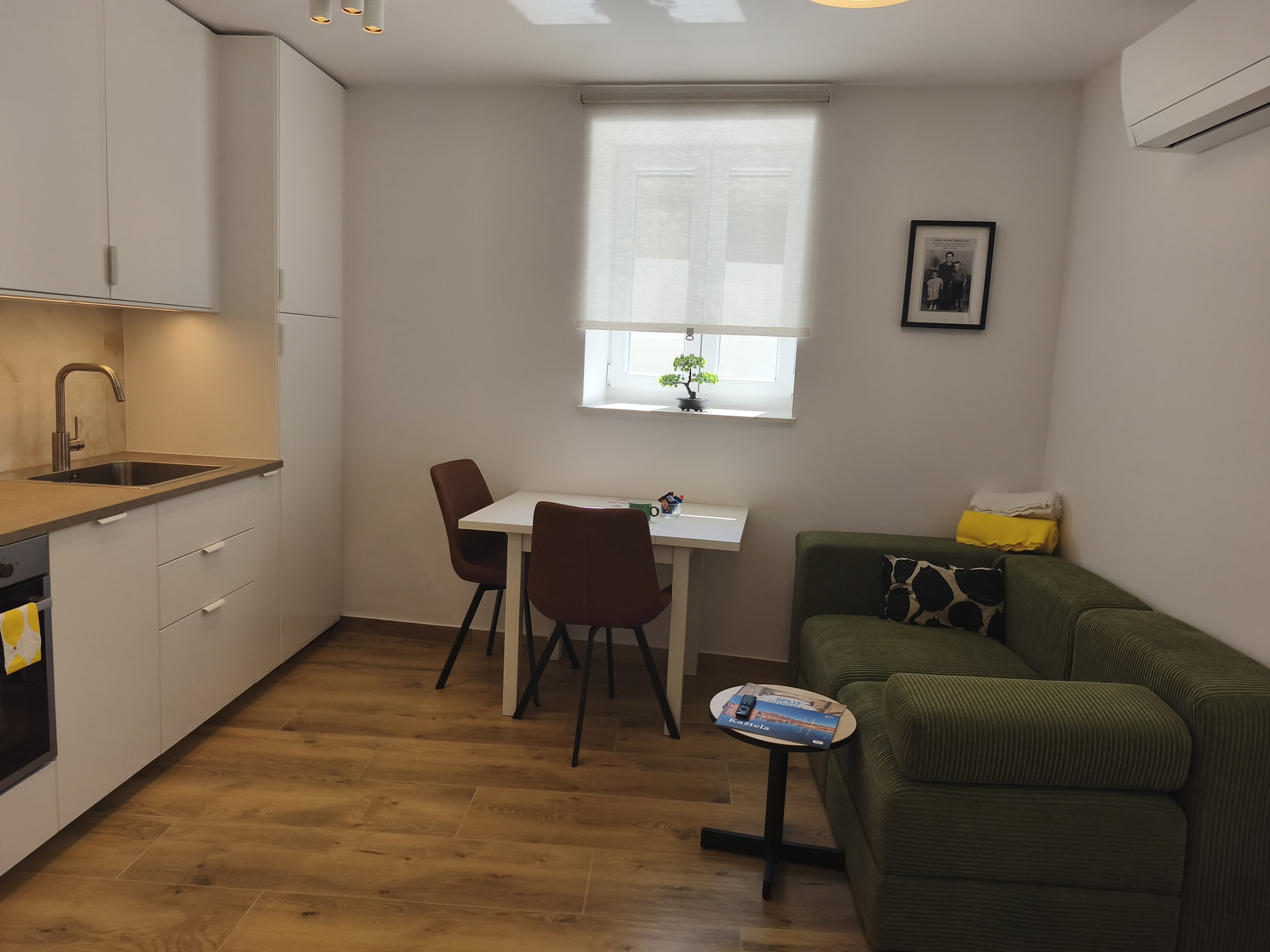 Open plan kitchen living dining room