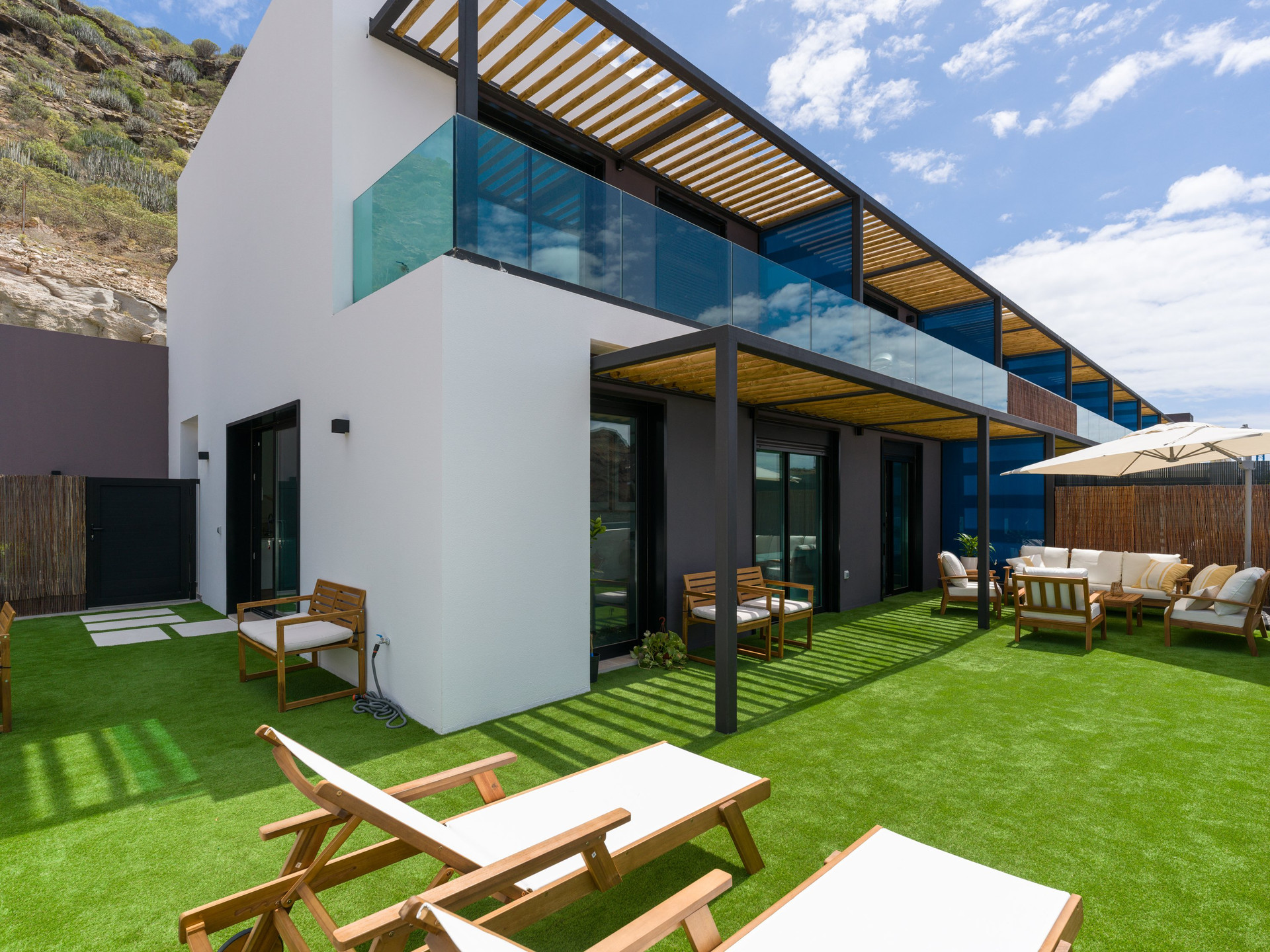 Property exterior garden terrace view